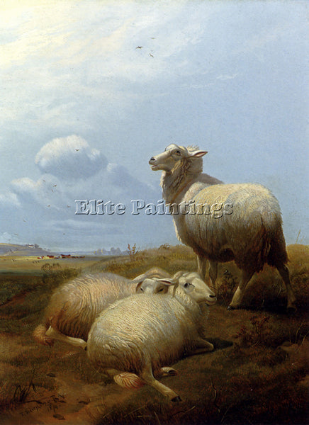 THOMAS SIDNEY COOPER SHEEP AT PASTURE ARTIST PAINTING REPRODUCTION HANDMADE OIL