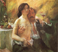 LOVIS CORINTH SELF PORTRAIT WITH HIS WIFE AND A GLASS OF CHAMPAGNE REPRODUCTION