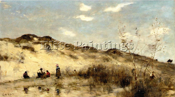 JEAN-BAPTISTE-CAMILLE COROT A DUNE AT DUNKIRK ARTIST PAINTING REPRODUCTION OIL