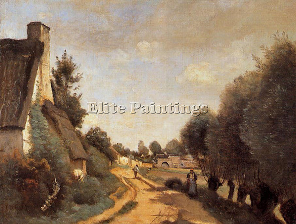 JEAN-BAPTISTE-CAMILLE COROT A ROAD NEAR ARRAS ARTIST PAINTING REPRODUCTION OIL