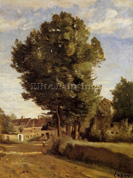 JEAN-BAPTISTE-CAMILLE COROT A VILLAGE NEAR BEAUVAIS ARTIST PAINTING REPRODUCTION