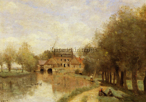 JEAN-BAPTISTE-CAMILLE COROT ARLEUX DU NORD DROCOURT MILL ON SENSEE REPRODUCTION