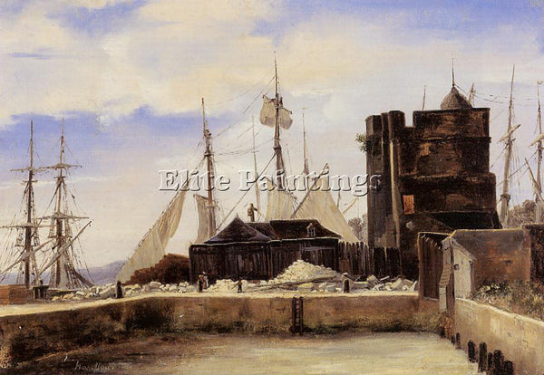 JEAN-BAPTISTE-CAMILLE COROT HONFLEUR THE OLD WHARF ARTIST PAINTING REPRODUCTION