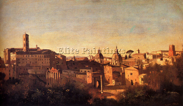 JEAN-BAPTISTE-CAMILLE COROT FORUM VIEWED FROM THE FARNESE GARDENS ARTIST CANVAS