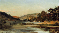 JEAN-BAPTISTE-CAMILLE COROT THE AQUEDUCT IN THE VALLEY ARTIST PAINTING HANDMADE