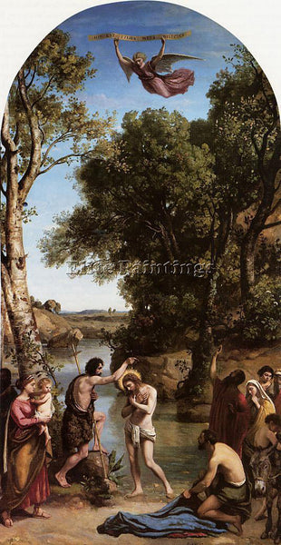 JEAN-BAPTISTE-CAMILLE COROT THE BAPTISM OF CHRIST ARTIST PAINTING REPRODUCTION