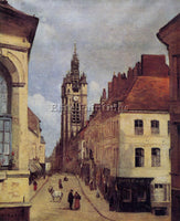 JEAN-BAPTISTE-CAMILLE COROT THE BELFRY OF DOUAI ARTIST PAINTING REPRODUCTION OIL