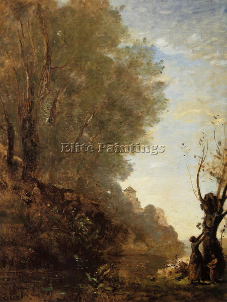 JEAN-BAPTISTE-CAMILLE COROT THE HAPPY ISLE ARTIST PAINTING REPRODUCTION HANDMADE