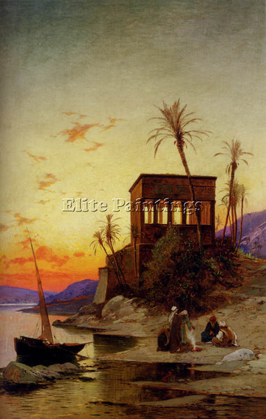 HERMANN DAVID SOLOMON CORRODI THE KIOSK OF TRAJAN PHILAE ON THE NILE OIL CANVAS