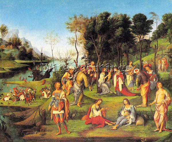 ITALIAN COSTA LORENZO ITALIAN 1460 1535 4 ARTIST PAINTING REPRODUCTION HANDMADE