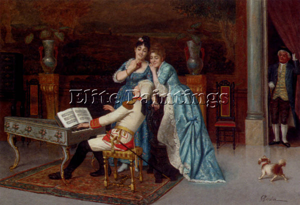 ANTONIO FABRES Y COSTA THE LOVE SONG ARTIST PAINTING REPRODUCTION HANDMADE OIL