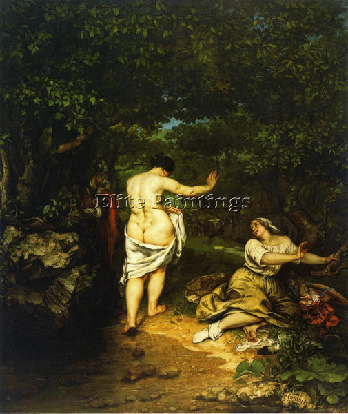 GUSTAVE COURBET THE BATHERS ARTIST PAINTING REPRODUCTION HANDMADE OIL CANVAS ART