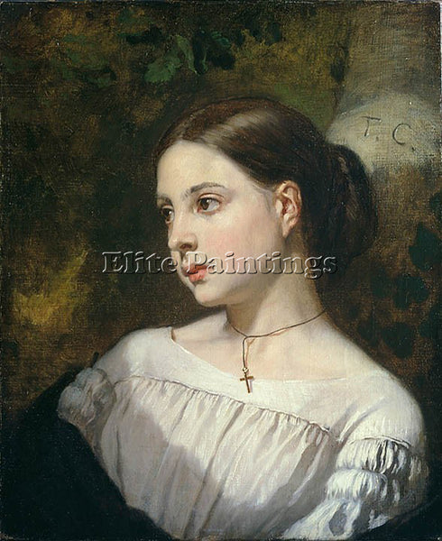 THOMAS COUTURE  PORTRAIT OF A GIRL ARTIST PAINTING REPRODUCTION HANDMADE OIL ART