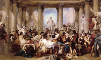 THOMAS COUTURE THE ROMANS OF THE DECADENCE ARTIST PAINTING REPRODUCTION HANDMADE