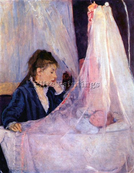 MORISOT CRADLE ARTIST PAINTING REPRODUCTION HANDMADE OIL CANVAS REPRO WALL  DECO
