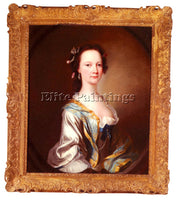 BRITISH CRANKE JAMES PORTRAIT OF MISS PARKER ARTIST PAINTING HANDMADE OIL CANVAS