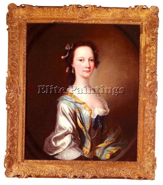 BRITISH CRANKE JAMES PORTRAIT OF MISS PARKER ARTIST PAINTING HANDMADE OIL CANVAS