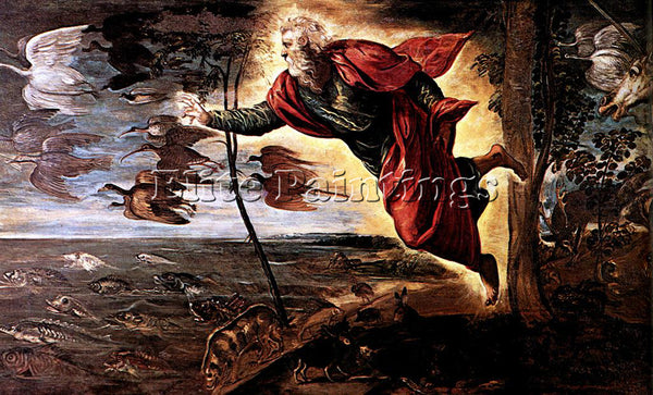 JACOPO ROBUSTI TINTORETTO CREATION OF THE ANIMALS ARTIST PAINTING REPRODUCTION