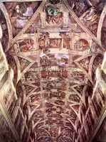 MICHELANGELO CREATION STORY ARTIST PAINTING REPRODUCTION HANDMADE OIL CANVAS ART