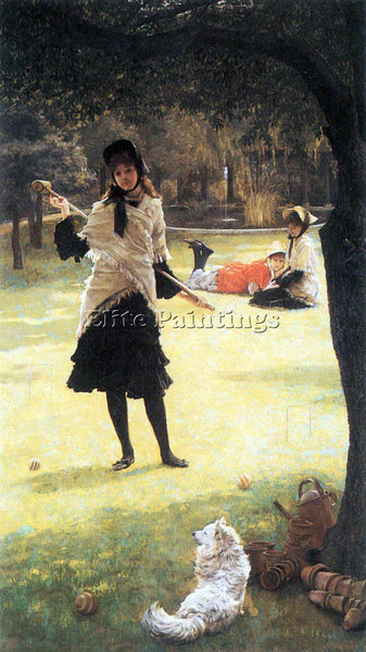 TISSOT CRICKET ARTIST PAINTING REPRODUCTION HANDMADE OIL CANVAS REPRO WALL  DECO