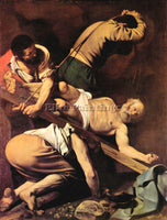 CARAVAGGIO CRUCIFIXION OF ST PAUL ARTIST PAINTING REPRODUCTION HANDMADE OIL DECO