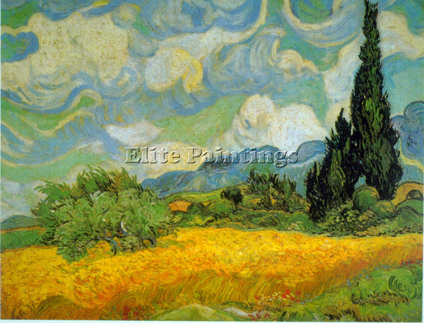 VAN GOGH CYPRESSES 1 ARTIST PAINTING REPRODUCTION HANDMADE OIL CANVAS REPRO WALL