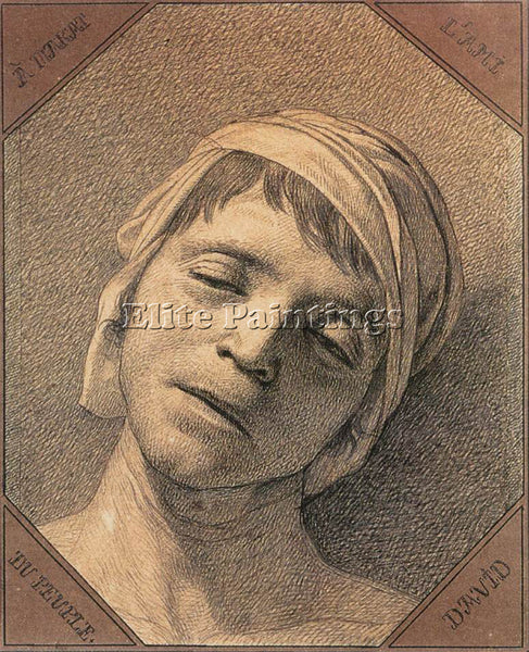 JACQUES-LOUIS DAVID HEAD OF THE DEAD MARAT ARTIST PAINTING REPRODUCTION HANDMADE