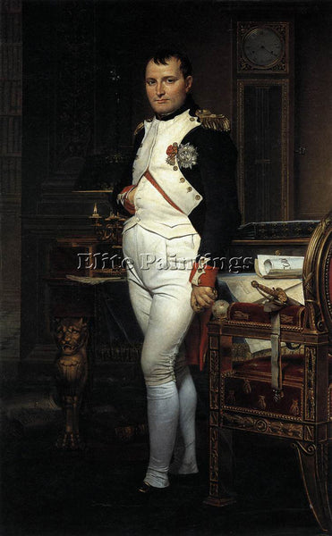 JACQUES-LOUIS DAVID NAPOLEON IN HIS STUDY ARTIST PAINTING REPRODUCTION HANDMADE