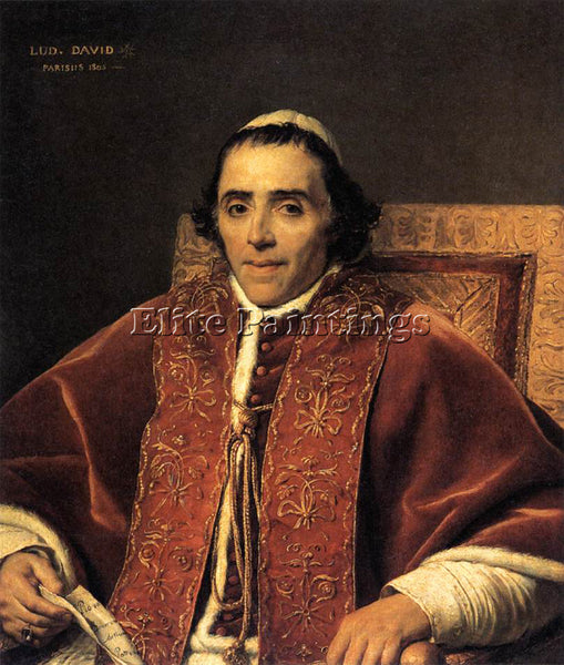 JACQUES-LOUIS DAVID PORTRAIT OF POPE PIUS VII ARTIST PAINTING REPRODUCTION OIL