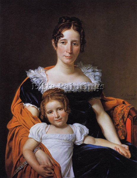 JACQUES-LOUIS DAVID PORTRAIT COMTESSE VILAIN XIIII AND HER DAUGHTER PAINTING OIL