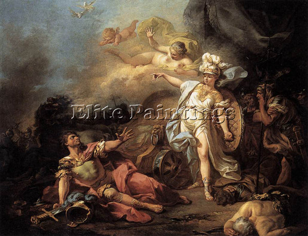 JACQUES-LOUIS DAVID THE COMBAT OF MARS AND MINERVA ARTIST PAINTING REPRODUCTION