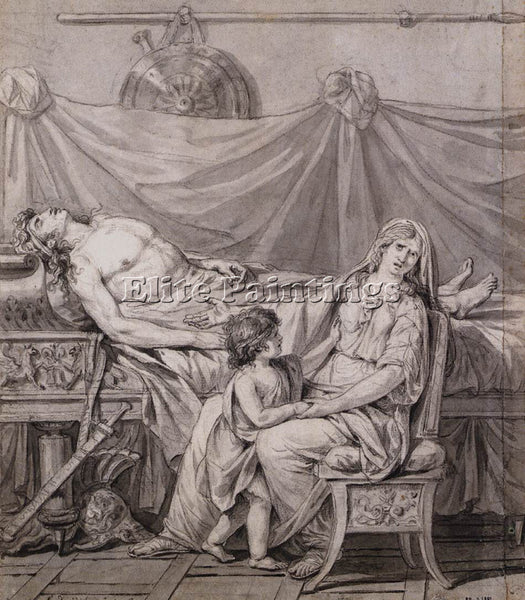 JACQUES-LOUIS DAVID THE GRIEF OF ANDROMACHE ARTIST PAINTING HANDMADE OIL CANVAS