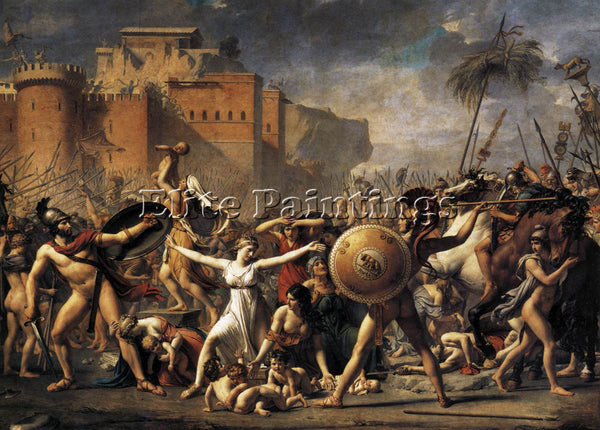 JACQUES-LOUIS DAVID THE INTERVENTION OF THE SABINE WOMEN ARTIST PAINTING CANVAS