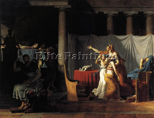 JACQUES-LOUIS DAVID THE LICTORS RETURNING TO BRUTUS BODIES OF HIS SONS PAINTING