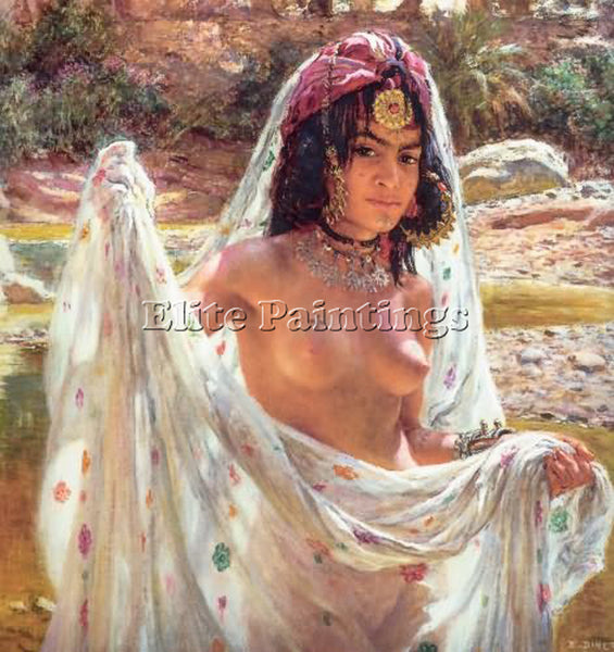 ETIENNE DINET RAOUCHA ARTIST PAINTING REPRODUCTION HANDMADE OIL CANVAS REPRO ART