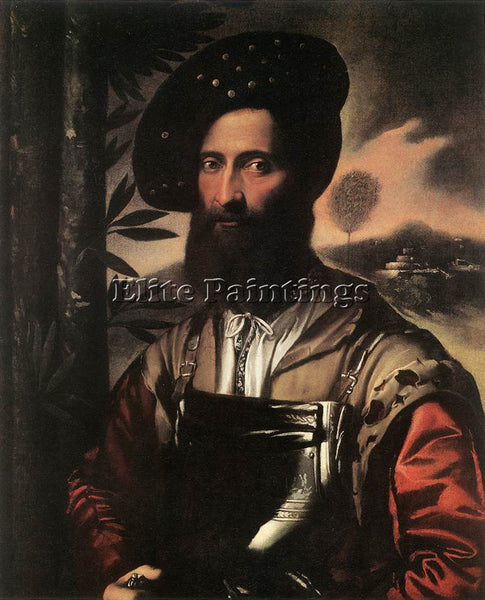 DOSSO DOSSI PORTRAIT OF A WARRIOR ARTIST PAINTING REPRODUCTION HANDMADE OIL DECO
