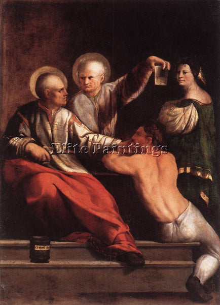DOSSO DOSSI ST COSMAS AND ST DAMIAN ARTIST PAINTING REPRODUCTION HANDMADE OIL
