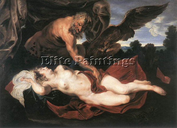 SIR ANTONY VAN DYCK JUPITER AND ANTIOPE ARTIST PAINTING REPRODUCTION HANDMADE