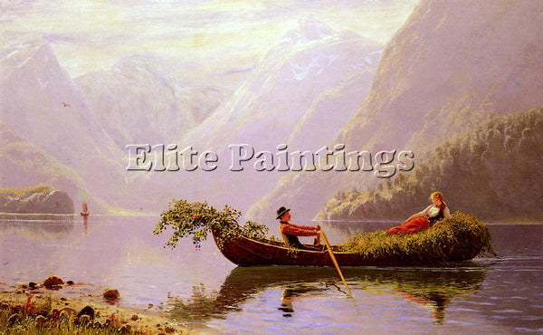 HANS DAHL THE FJORD ARTIST PAINTING REPRODUCTION HANDMADE CANVAS REPRO WALL DECO