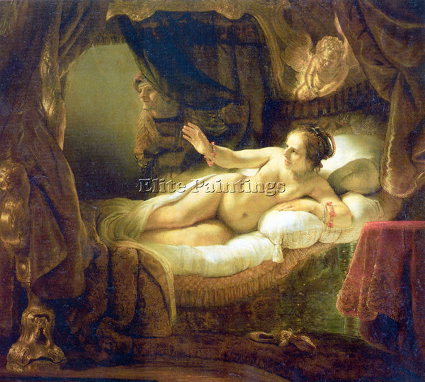 REMBRANDT DANAE ARTIST PAINTING REPRODUCTION HANDMADE CANVAS REPRO WALL  DECO
