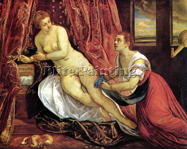 TINTORETTO DANAE ARTIST PAINTING REPRODUCTION HANDMADE OIL CANVAS REPRO WALL ART