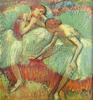 DEGAS DANCERS IN GREEN ARTIST PAINTING REPRODUCTION HANDMADE CANVAS REPRO WALL