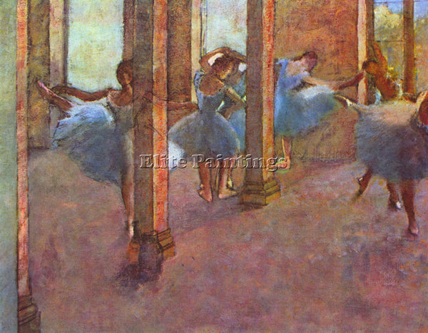 DEGAS DANCERS IN THE FOYER ARTIST PAINTING REPRODUCTION HANDMADE OIL CANVAS DECO