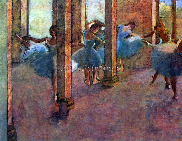 DEGAS DANCERS IN THE FOYER 2 ARTIST PAINTING REPRODUCTION HANDMADE CANVAS REPRO