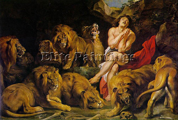 PETER PAUL RUBENS DANIEL IN THE LIONS DEN ARTIST PAINTING REPRODUCTION HANDMADE