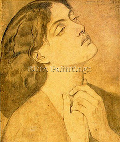 DANTE GABRIEL ROSSETTI STUDY GUINEVERE FOR LANCELOT IN QUEEN S CHAMBER PAINTING
