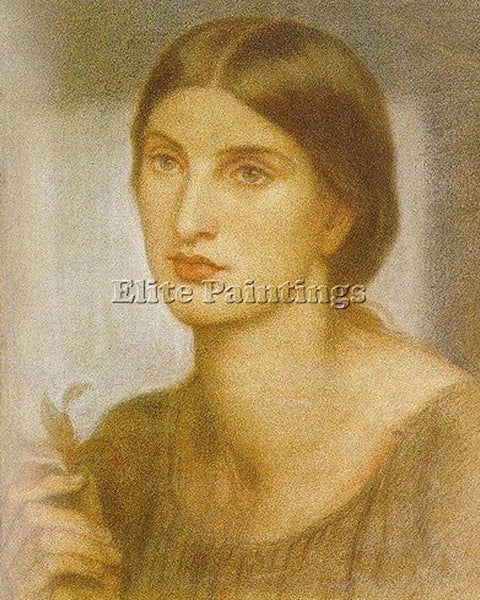 DANTE GABRIEL ROSSETTI STUDY OF A GIRL ARTIST PAINTING REPRODUCTION HANDMADE OIL