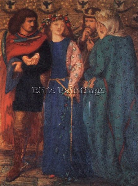 DANTE GABRIEL ROSSETTI THE FIRST MADNESS OF OPHELIA ARTIST PAINTING REPRODUCTION