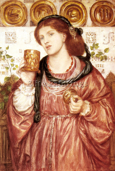 DANTE GABRIEL ROSSETTI THE LOVING CUP ARTIST PAINTING REPRODUCTION HANDMADE OIL