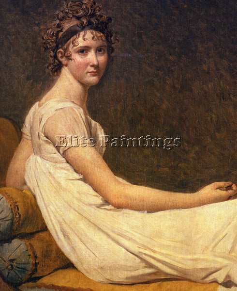 JACQUES-LOUIS DAVID MADAME RECAMIER ARTIST PAINTING REPRODUCTION HANDMADE OIL